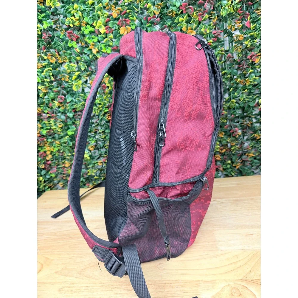 Nike Brasilia Training Backpack Red Black Digital Print Graphic Swoosh Bag
